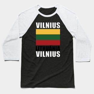 Flag of Lithuania Baseball T-Shirt